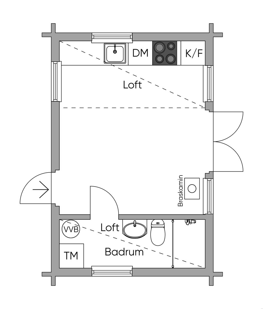 Planlösning attefallshus