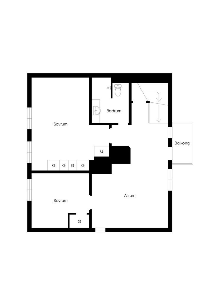 Planritning övre plan