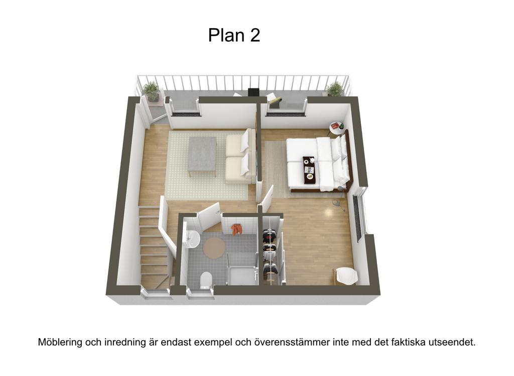 Planlösning 3-d övre plan