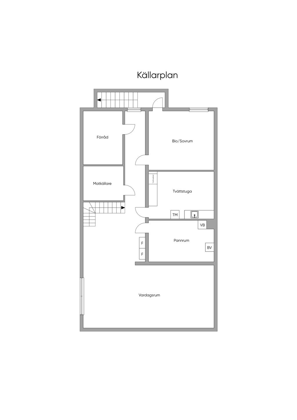 Planritning Källarplan