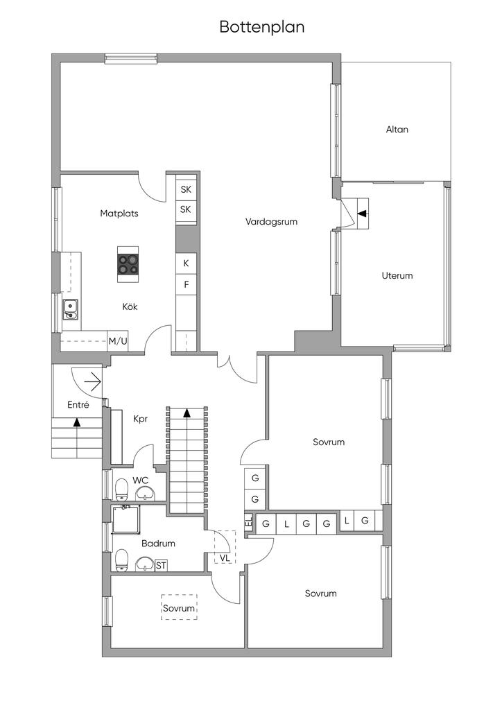 Planlösning bottenplan