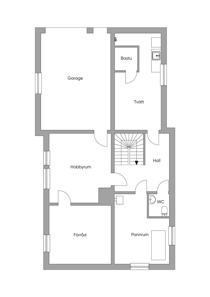Planritning Källare 2D