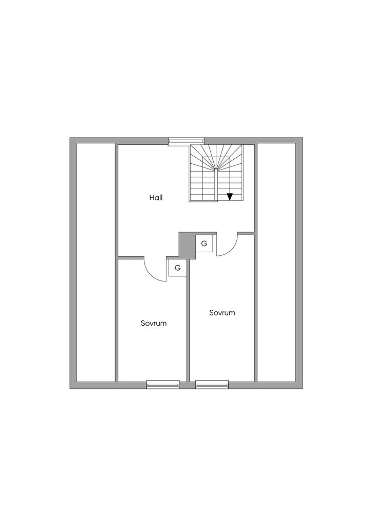 Planritning Ovanvåning 2D