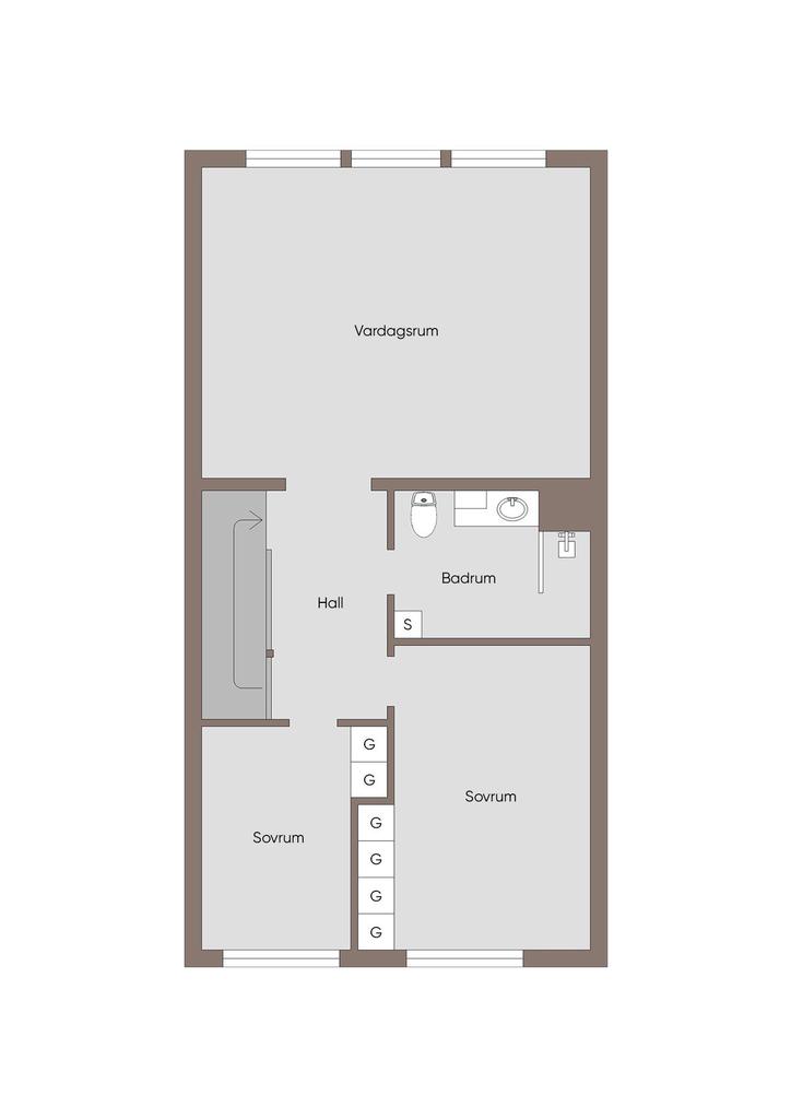 Plantritning övre plan 
