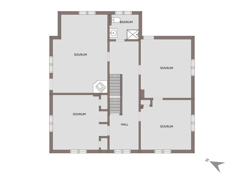 Planlösning - Övervåning