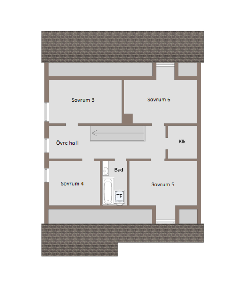 Planlösning övre plan