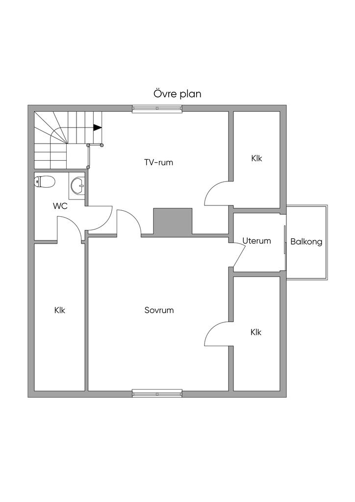 Planlösning Övre plan