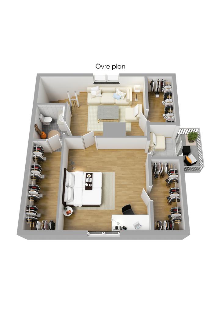 Planlösning Övre plan