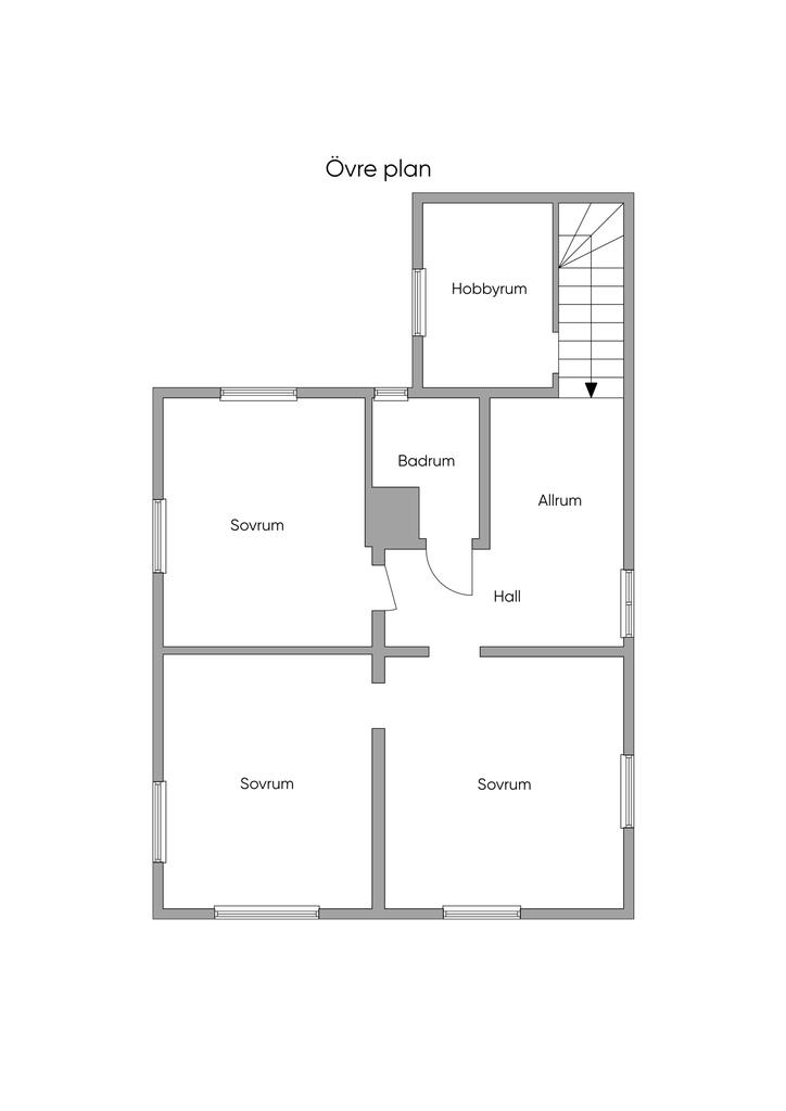 Planlösning övre plan
