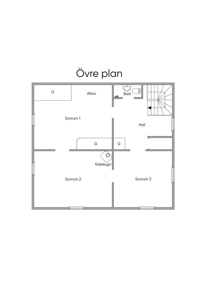 Planlösning övre plan