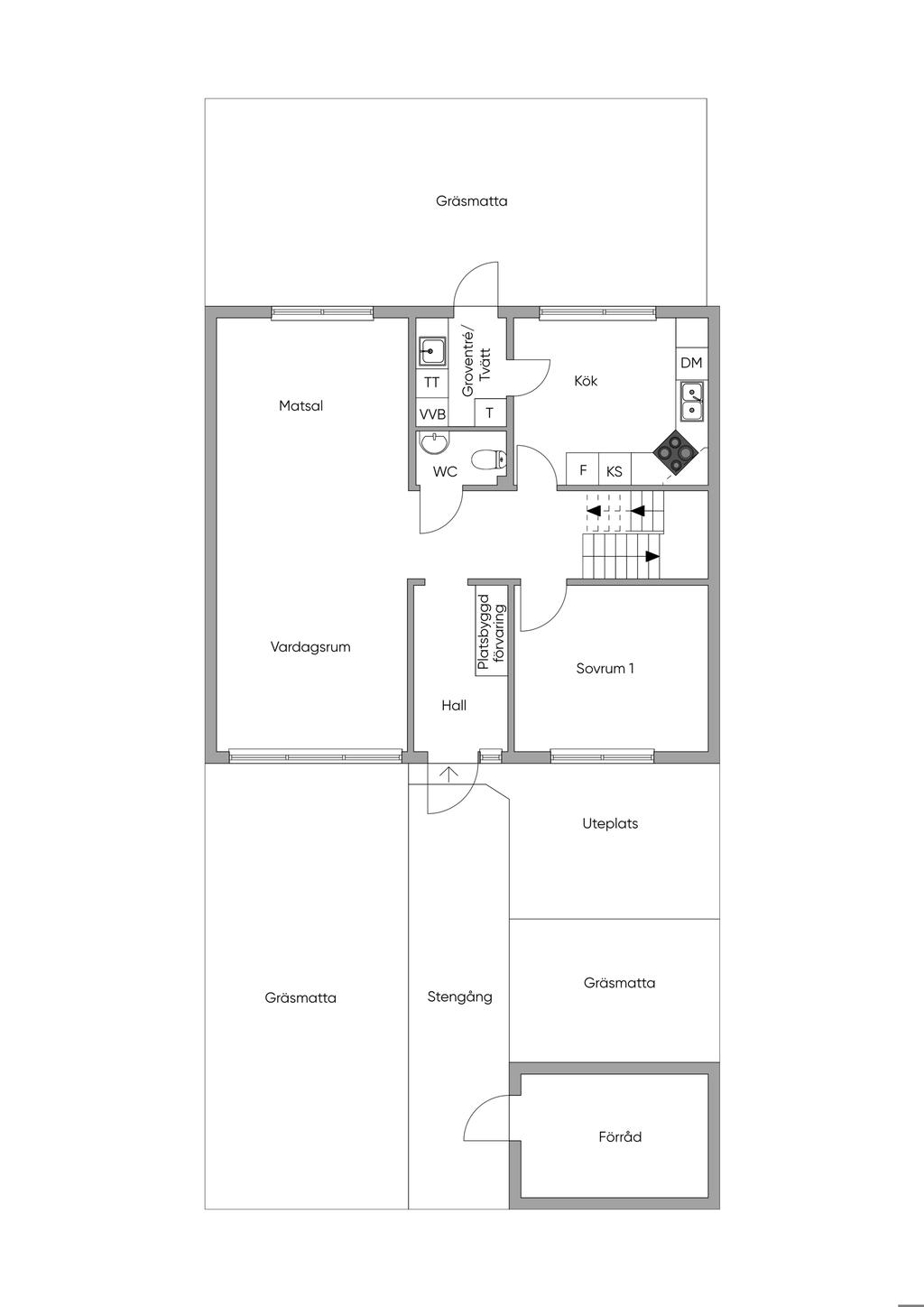 Planritning Entréplan