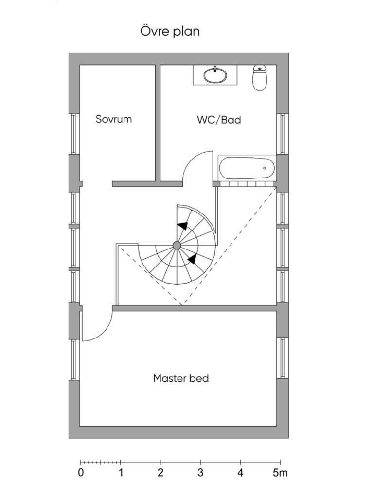 Planlösning Övre plan