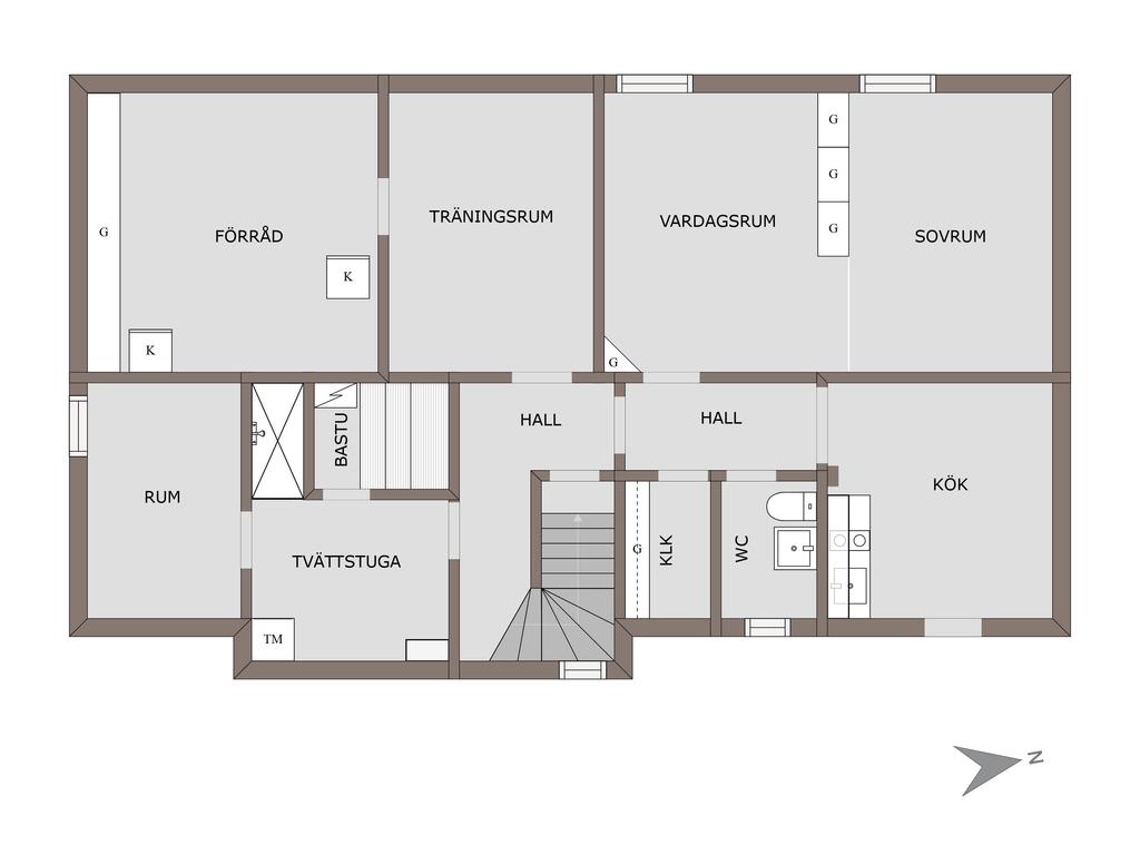Planlösning källarplan