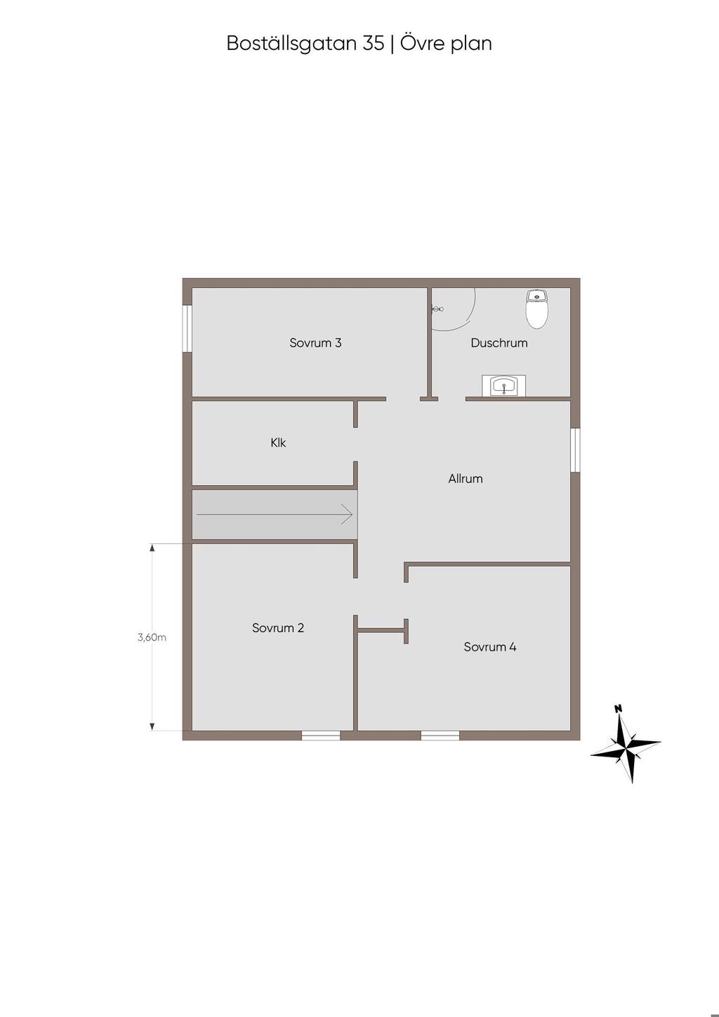 Planlösning övre plan