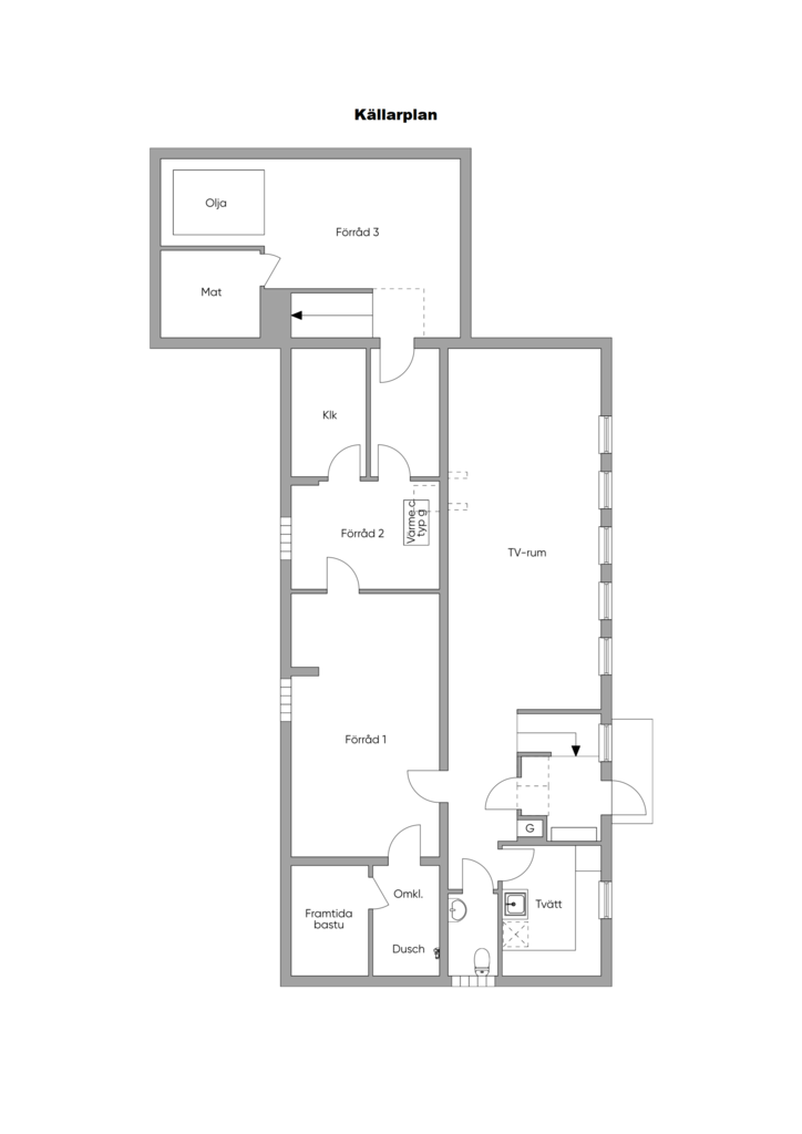 Planlösning källarplan