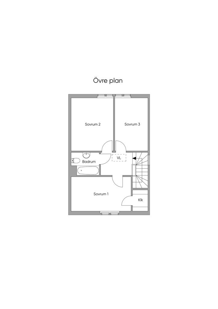 Planritning Övre plan 2D