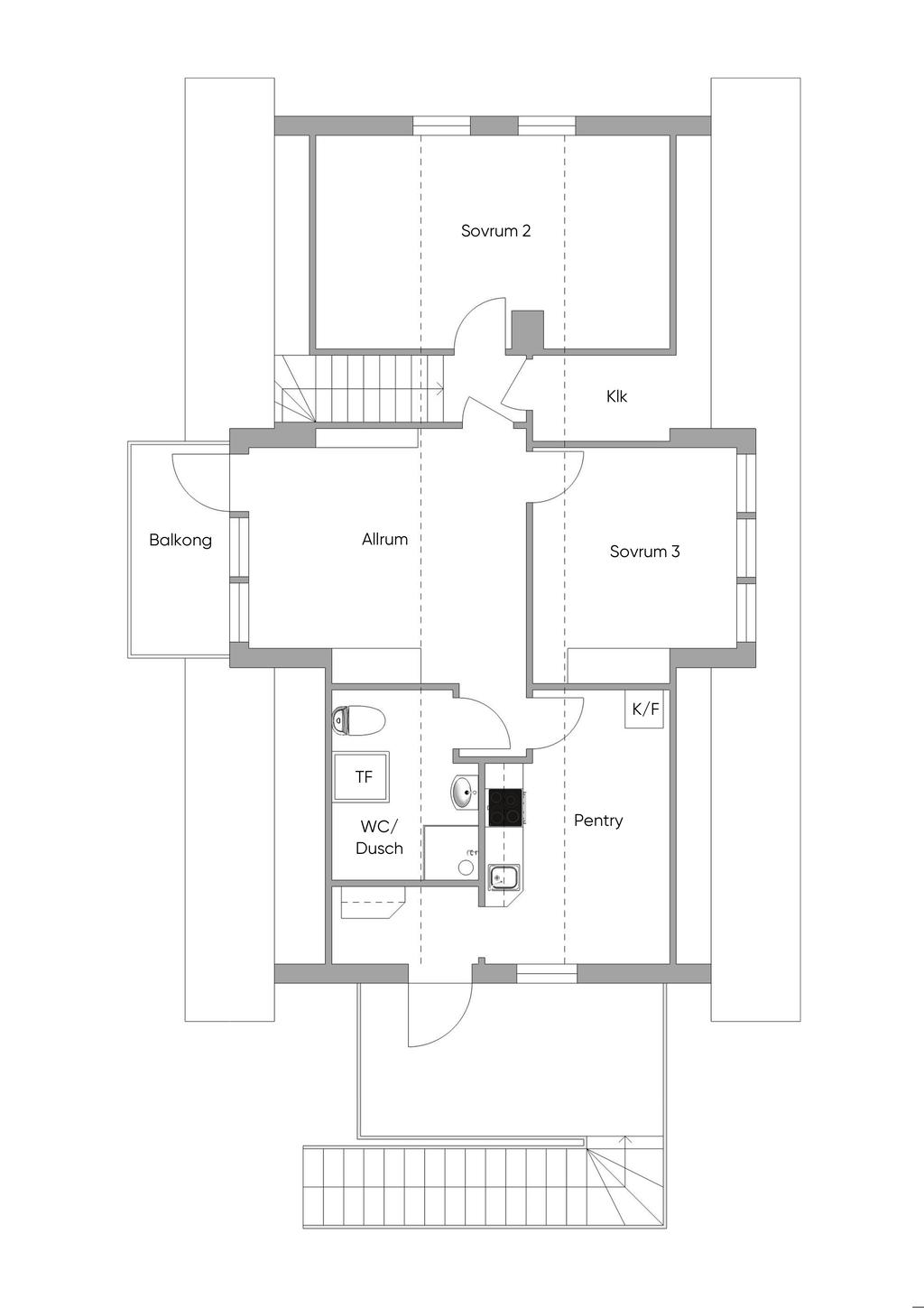 Planskiss: Övre plan