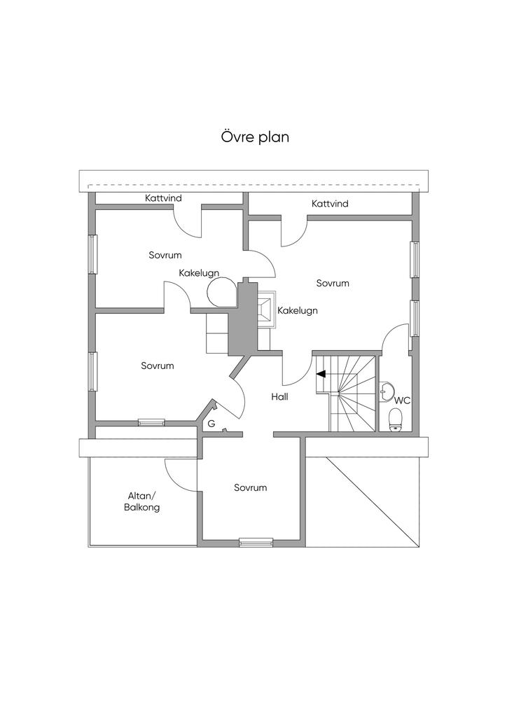 Planritning Övre plan 2D