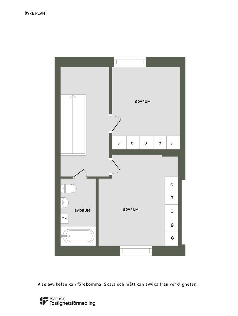 Planlösning Övre plan