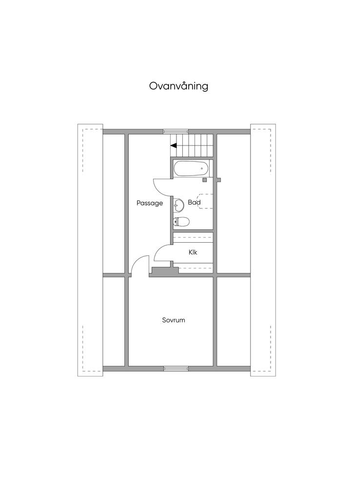 Planritning på ovanvåningen