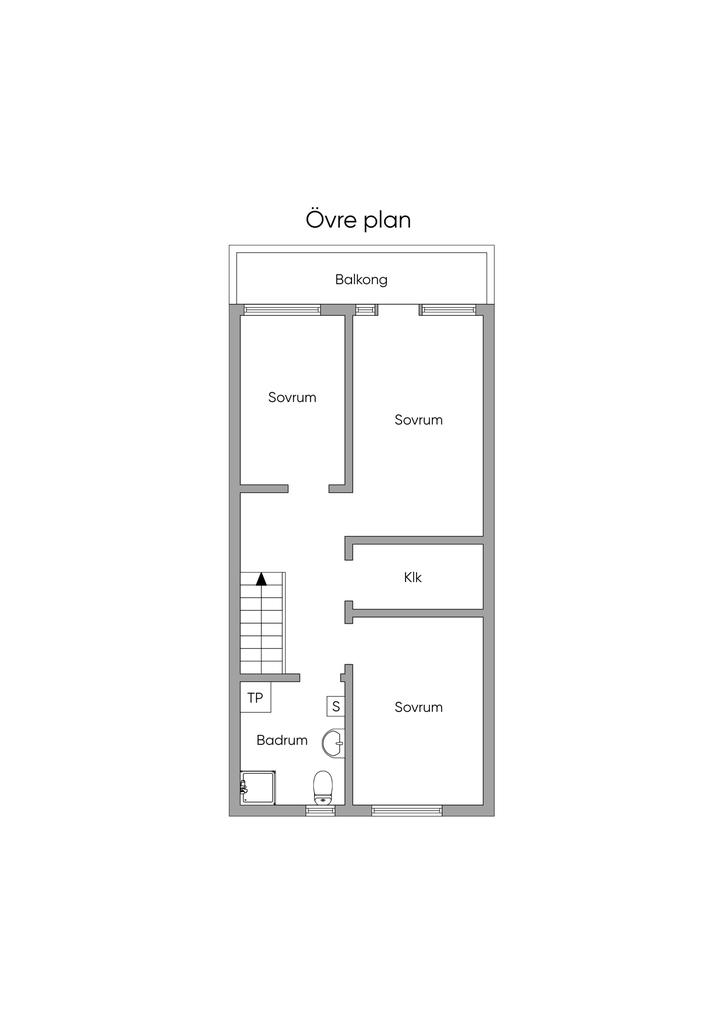 Planlösning övre plan