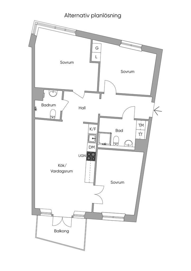 Alternativ planlösning