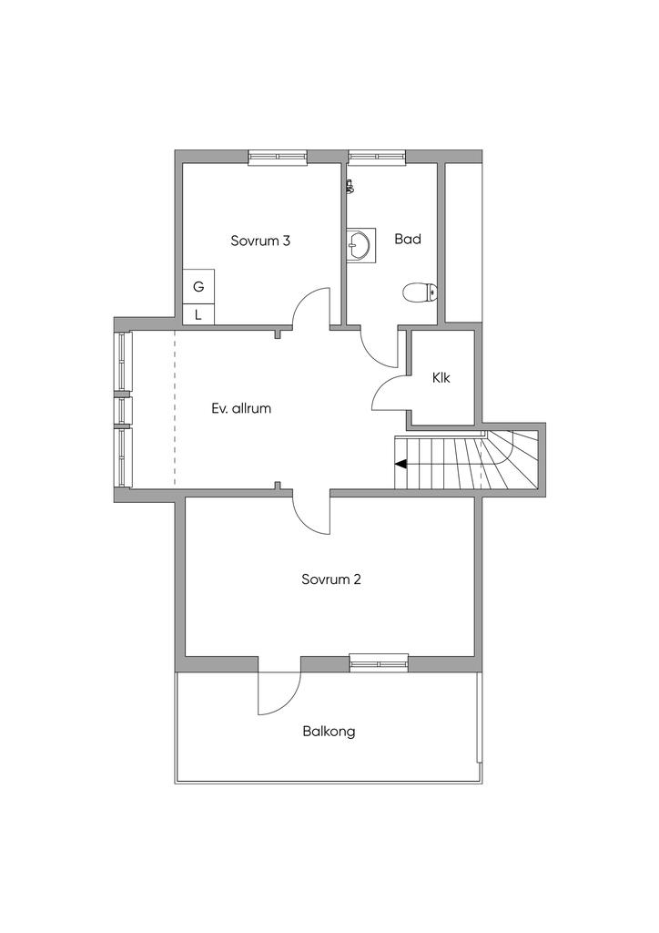 Planlösning övervåning