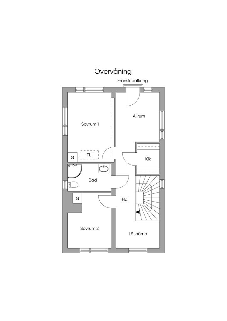 Planlösning övervåning