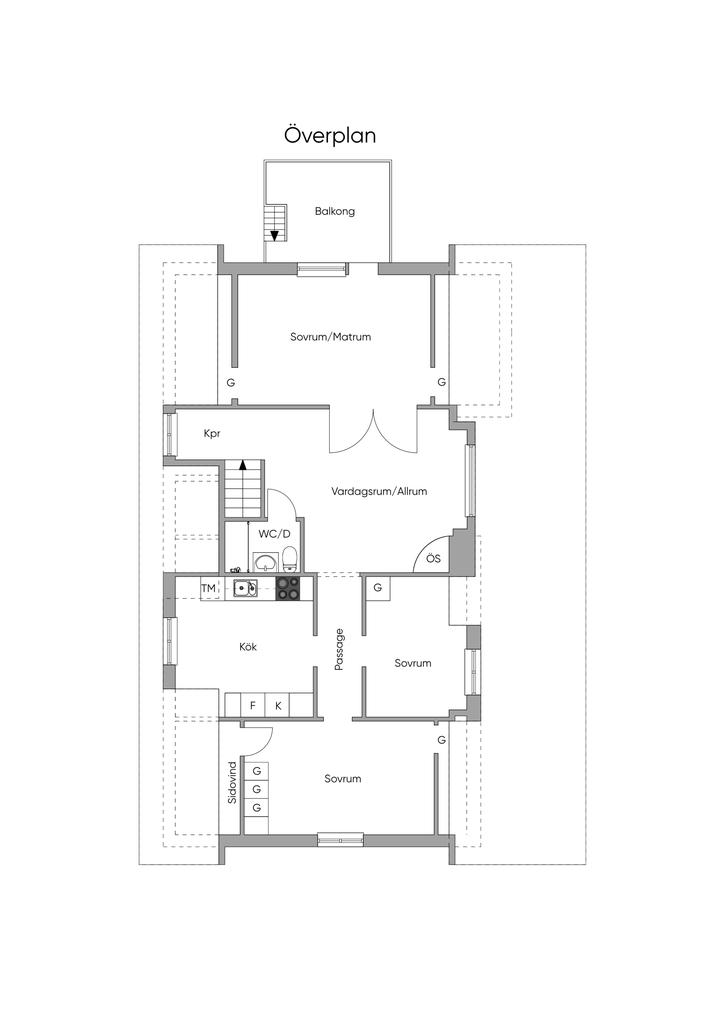 Planlösning Övre plan
