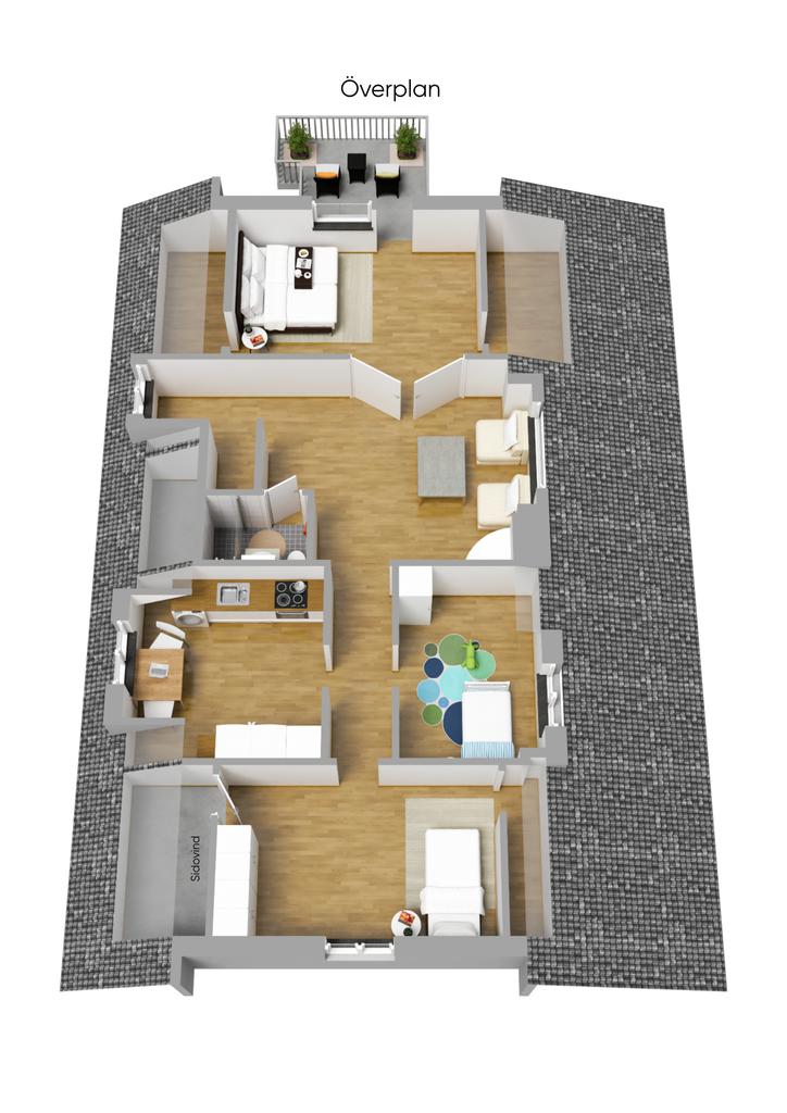 Planlösning Övre plan