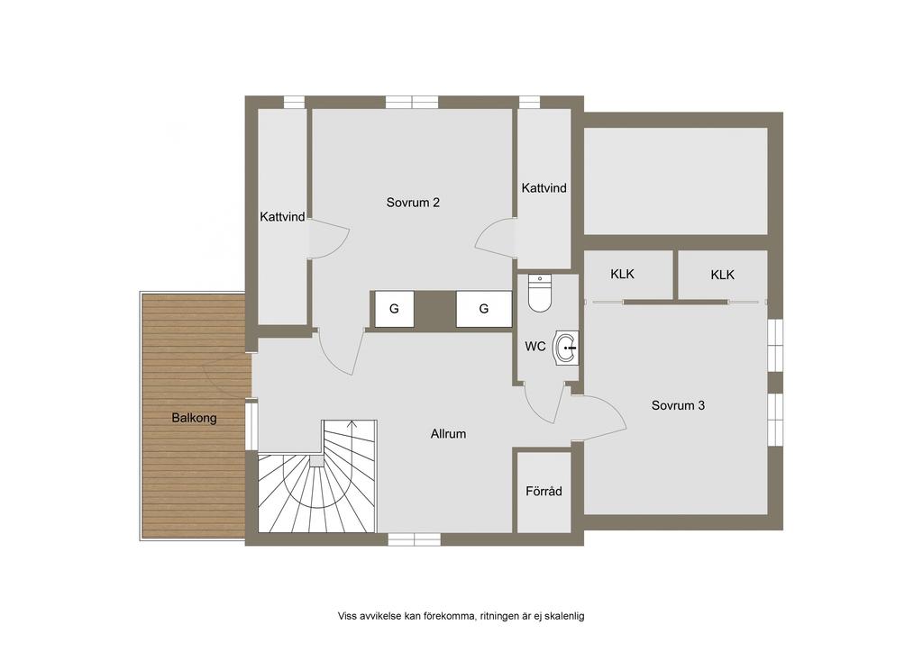 Planlösning, övre plan