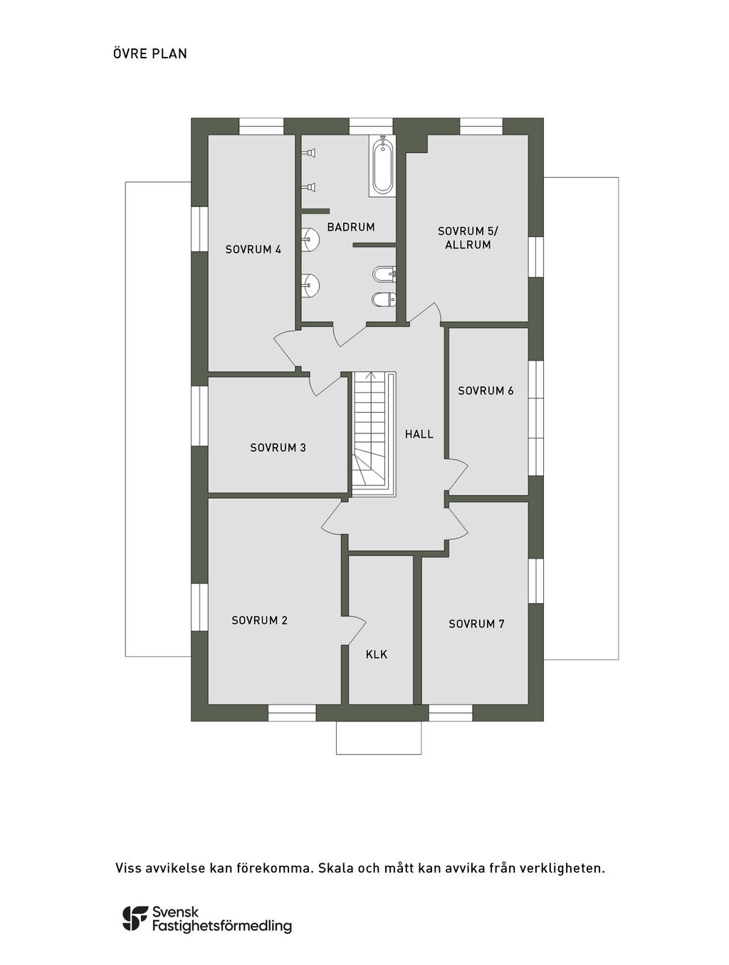Planlösning övre plan.