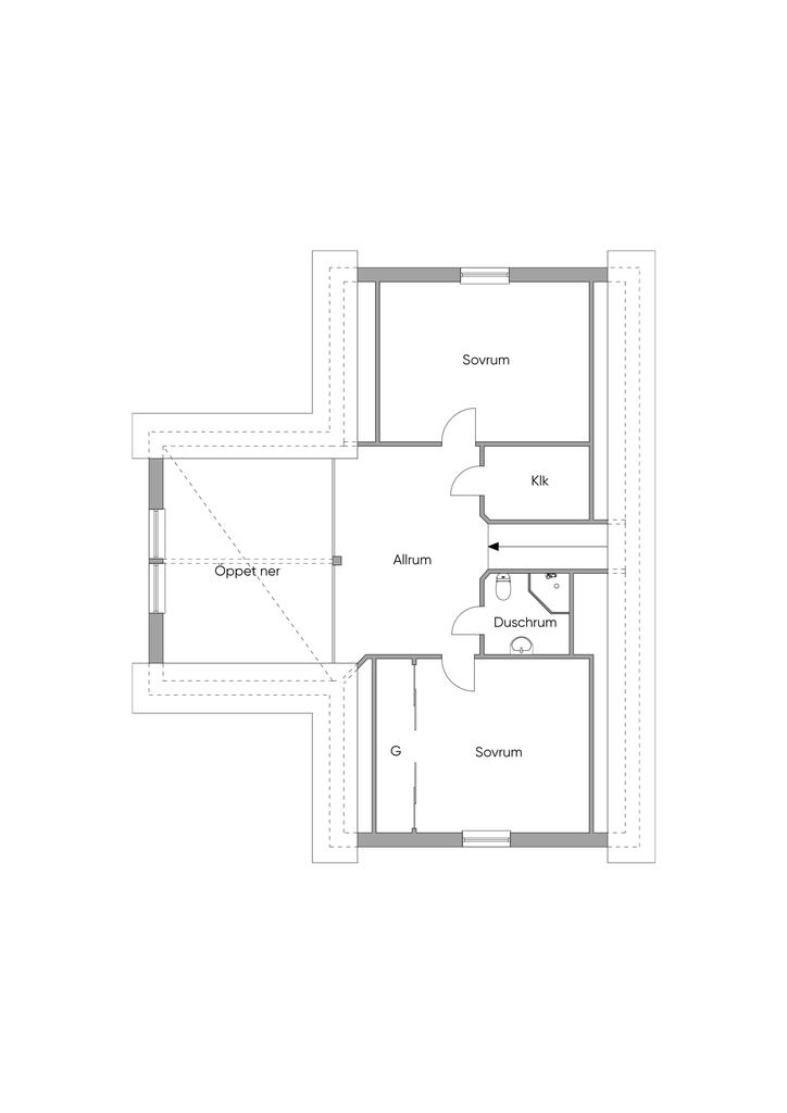 Planritning övre plan