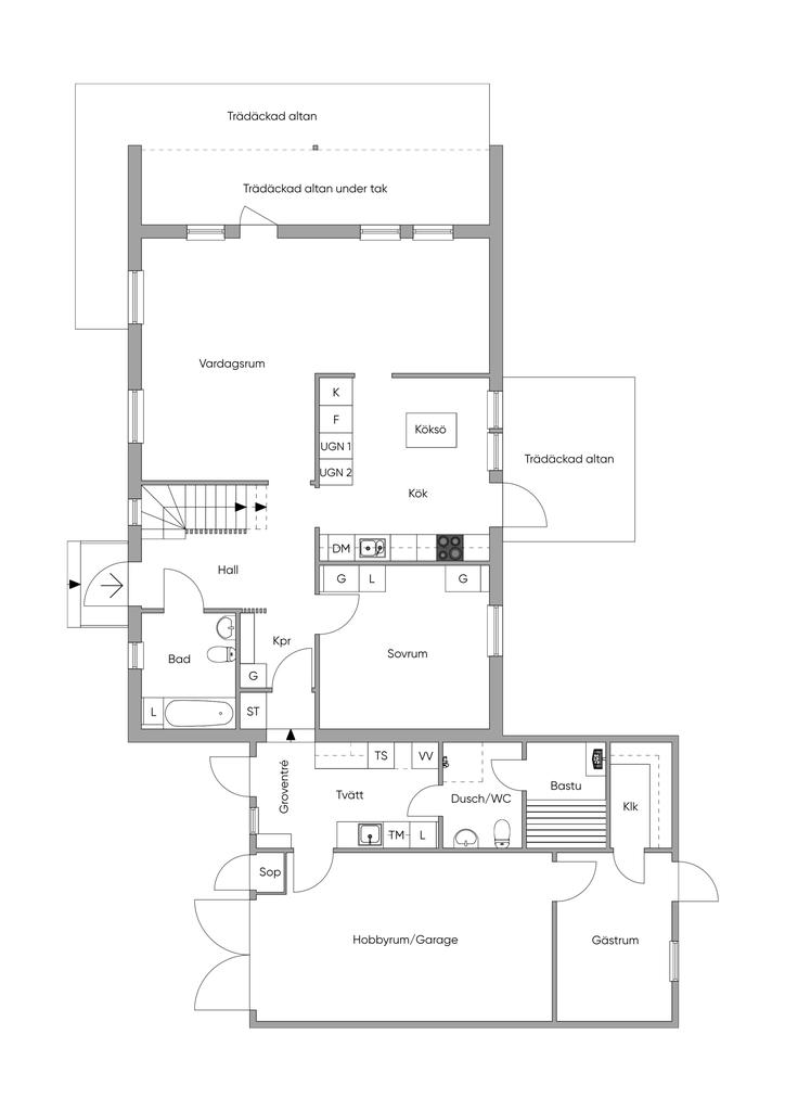 Planlösning entréplan 2D