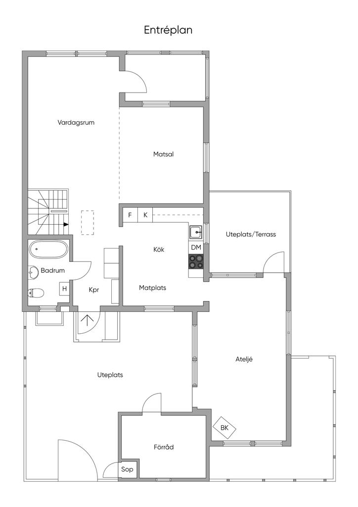 Planskisser Entréplan 2D