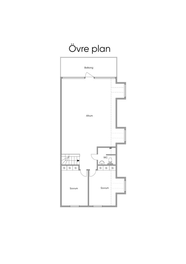Planlösning övre plan