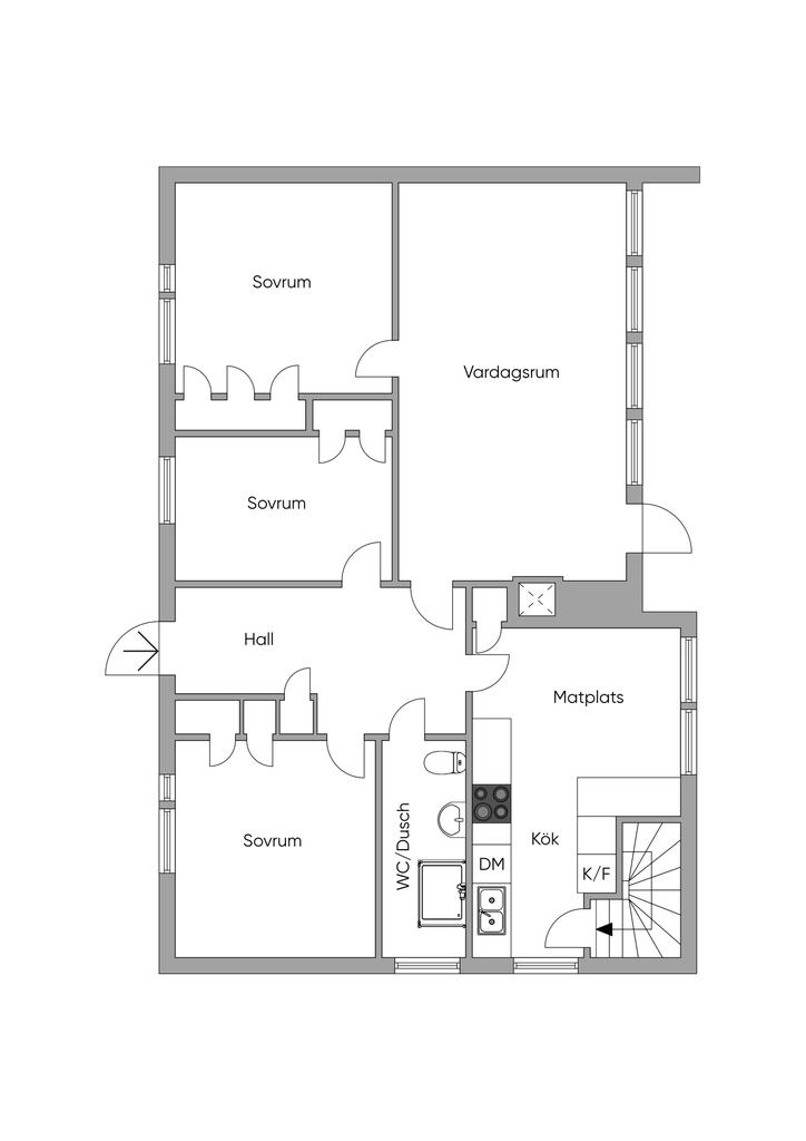 Planlösning entréplan