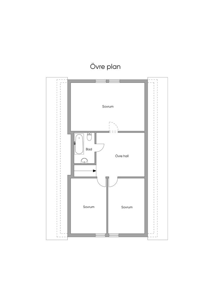 Planlösning Övre plan