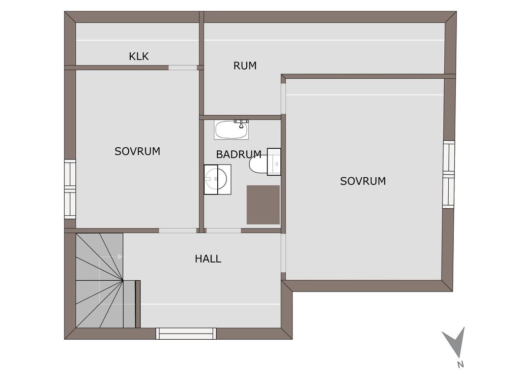 Planritning övre plan