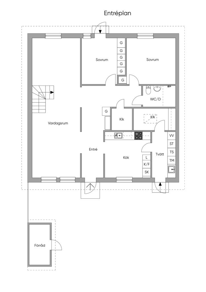 Planritning Entréplan