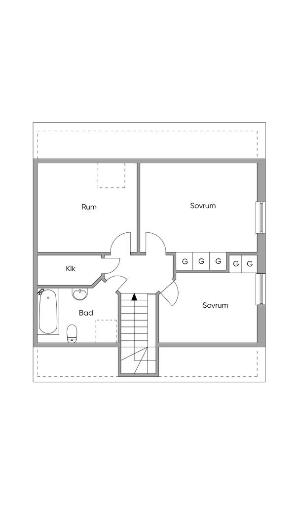 Planlösning övre plan