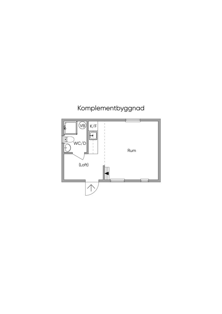 Planritning komplementbyggnad 2D