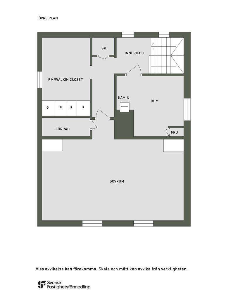 Planlösning övre plan