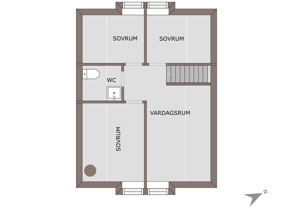 Planlösning övre plan
