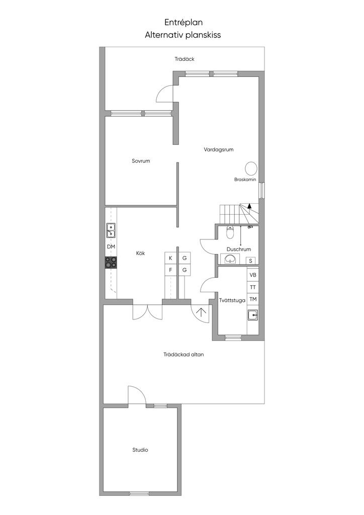 Alternativ Planskiss 2D, Entréplan