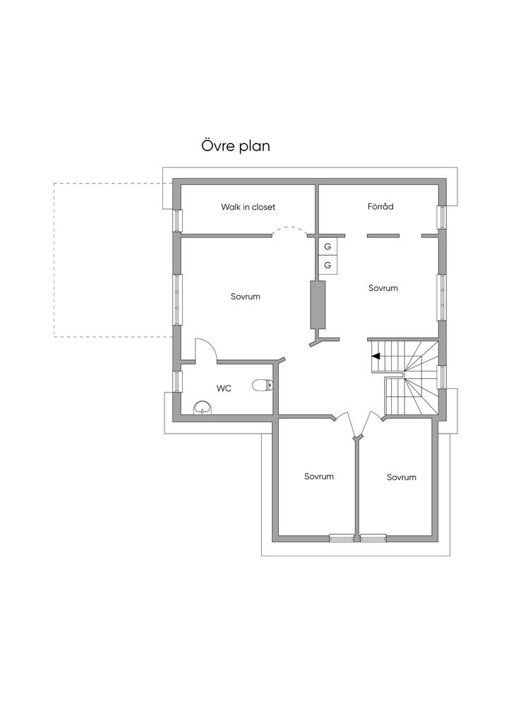 Planlösning övre plan