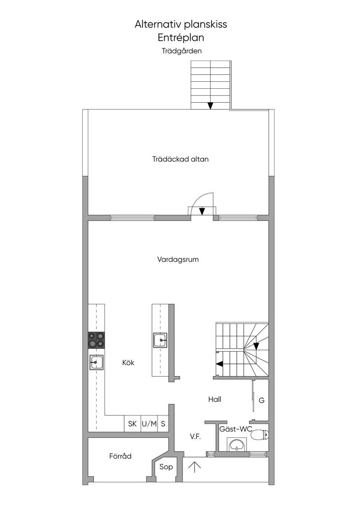 Alternativ Planskiss 2D, Entréplan