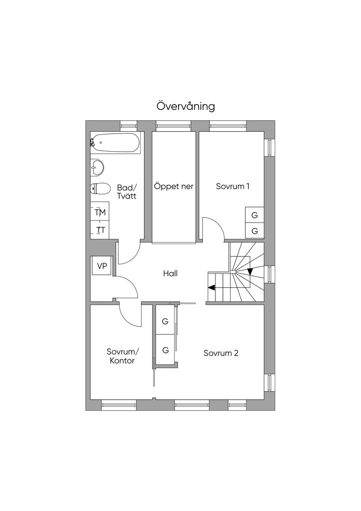 Planlösning övreplan