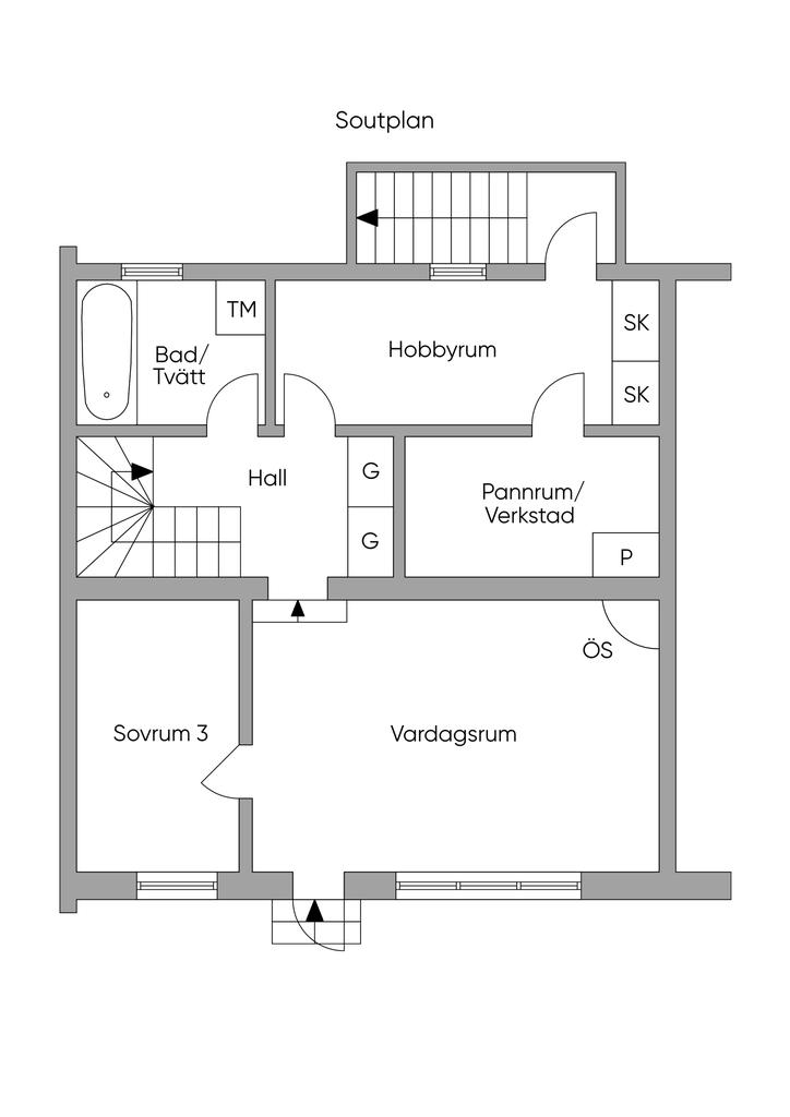 Souterrängplan, skiss