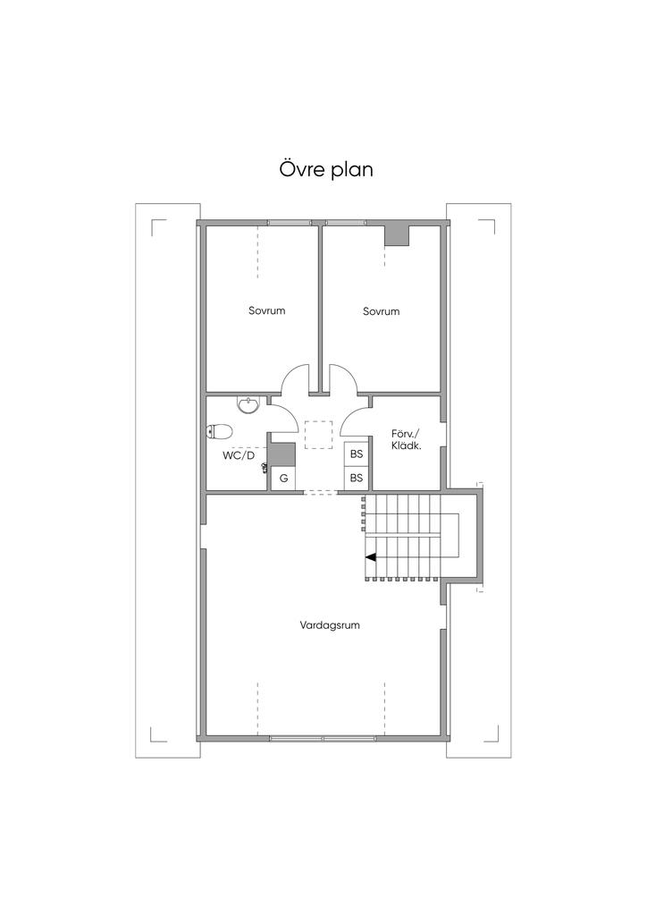 Planlösning Övre plan